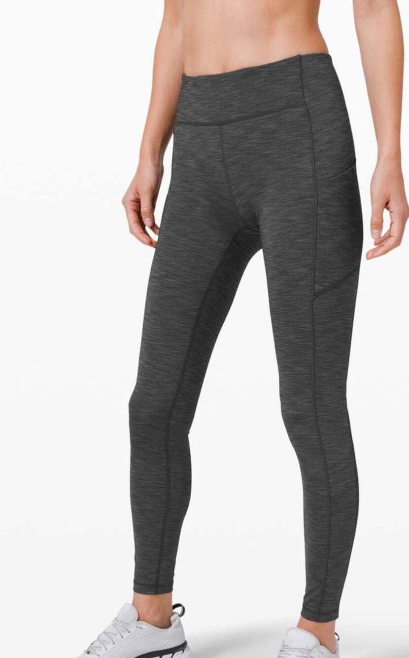 Lululemon Speed Up Tight 28" Heathered Black Size 4